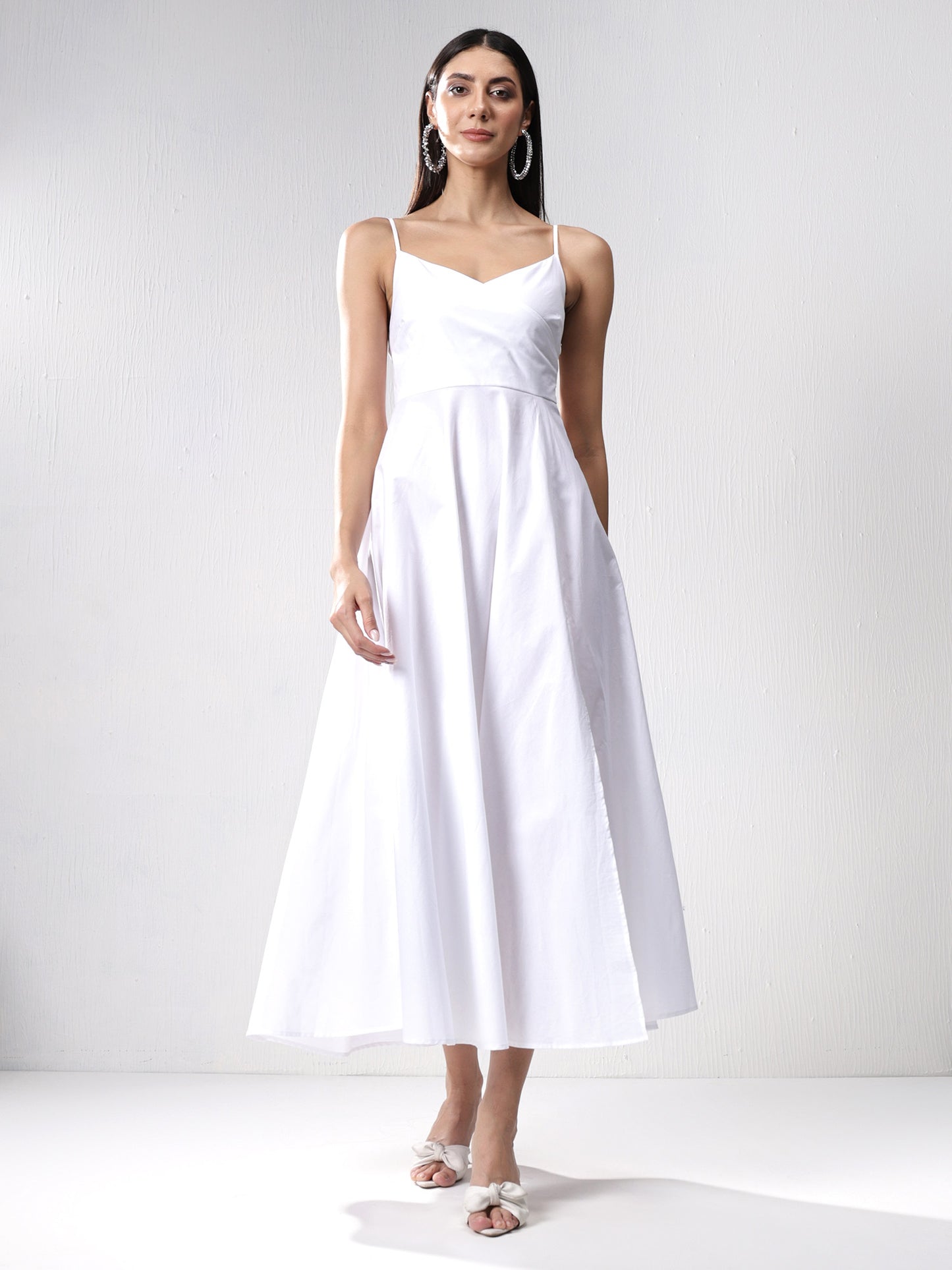 White slit midi