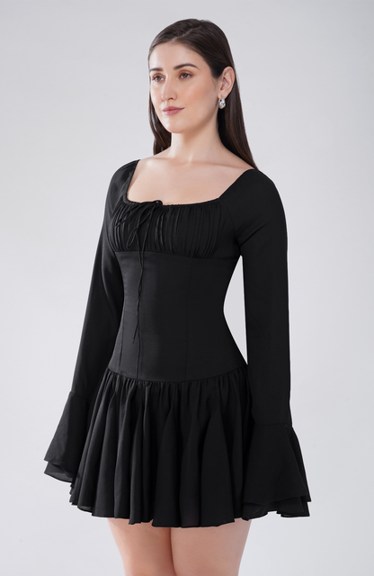 Drop waist panel dress