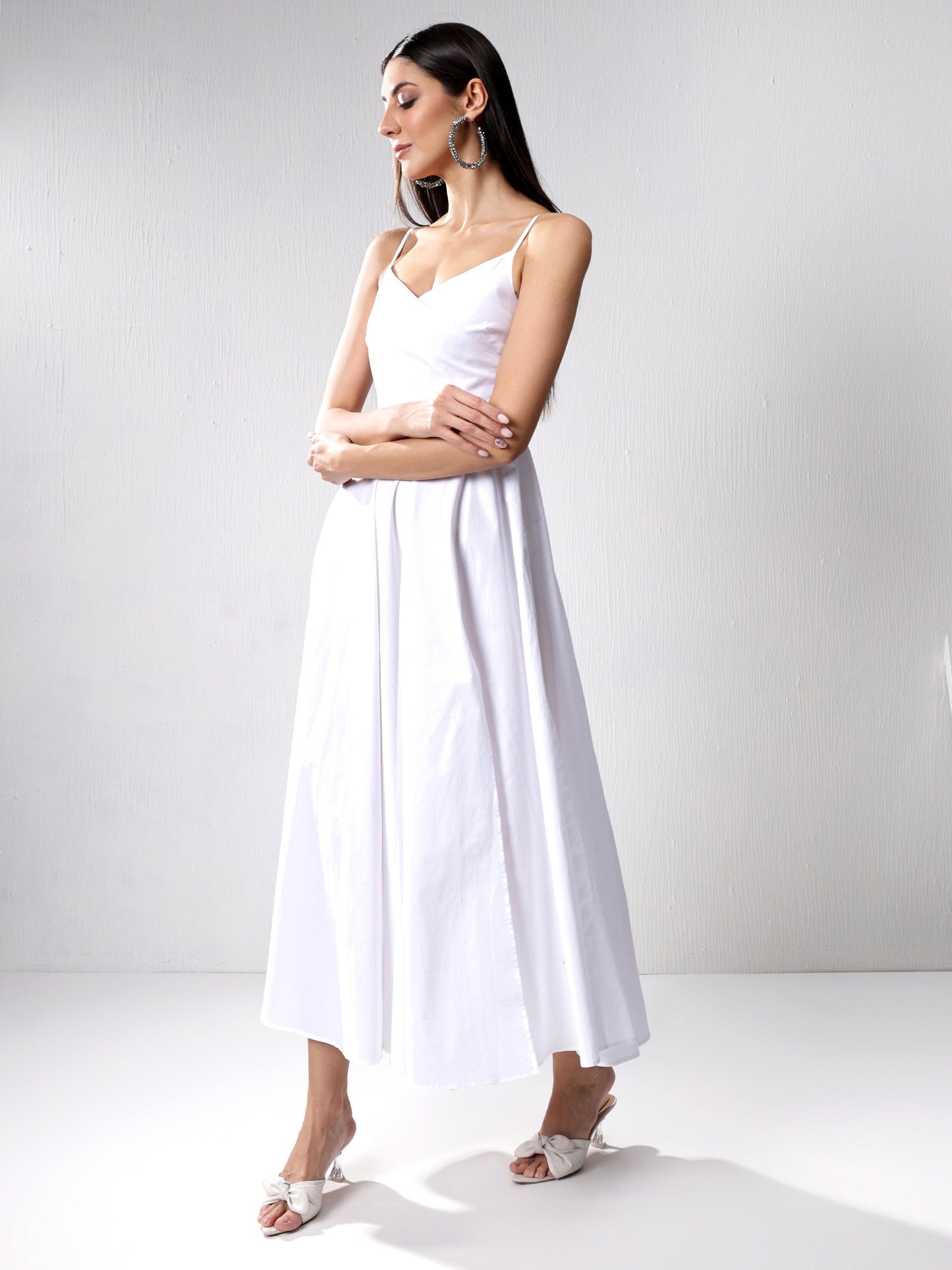 White slit midi