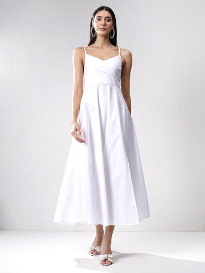 White slit midi
