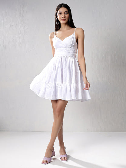 White tiered dress