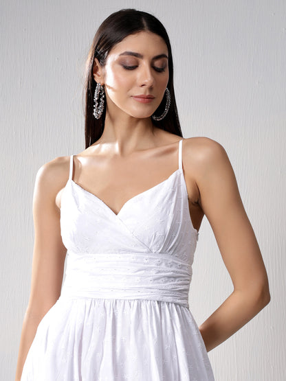 White tiered dress