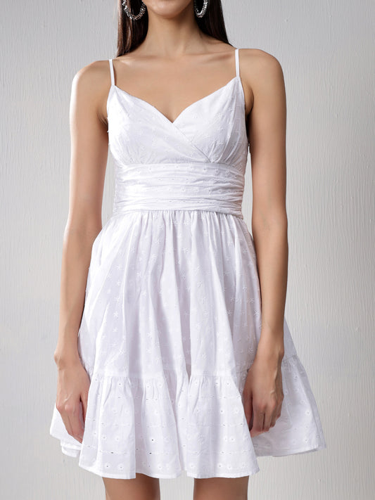 White tiered dress