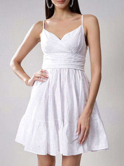 White tiered dress