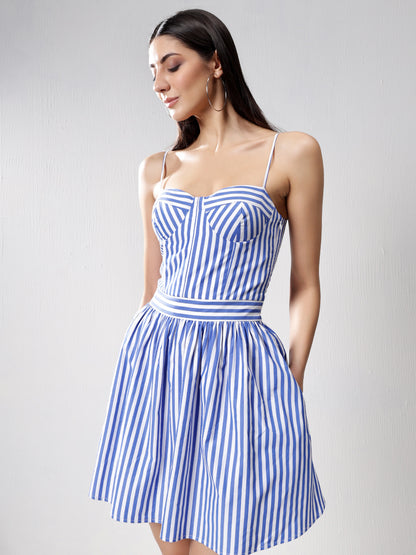 Play of stripes dress