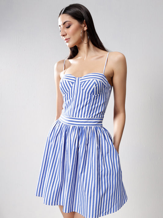 Play of stripes dress