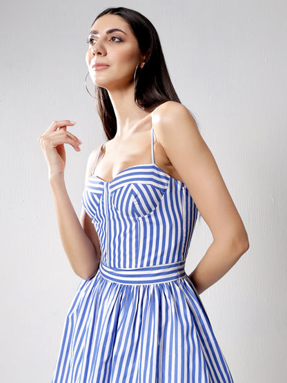 Play of stripes dress