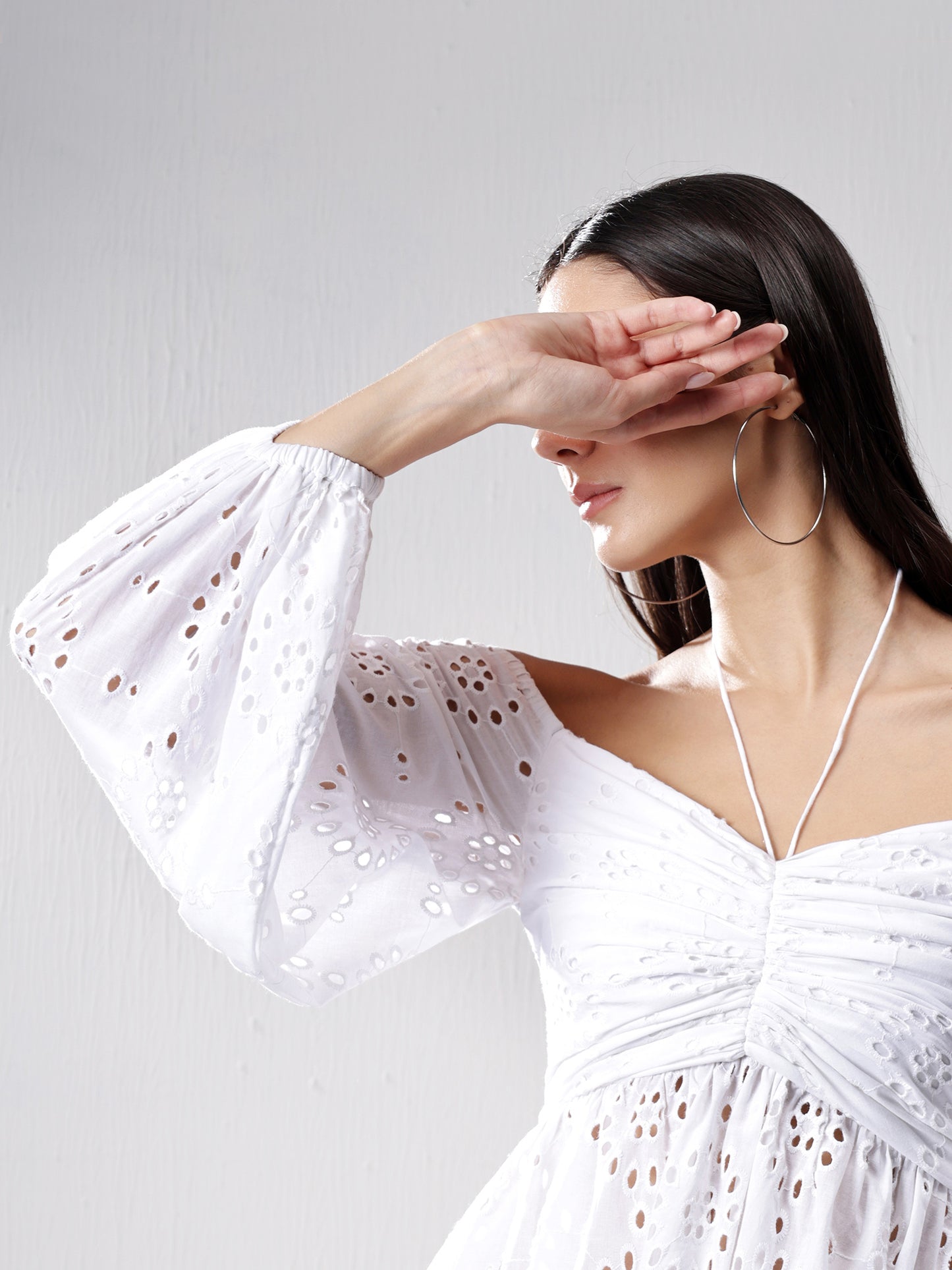 Off-Shoulder Schiffli top