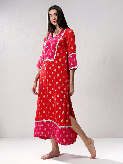 Colour Blocked Kaftan