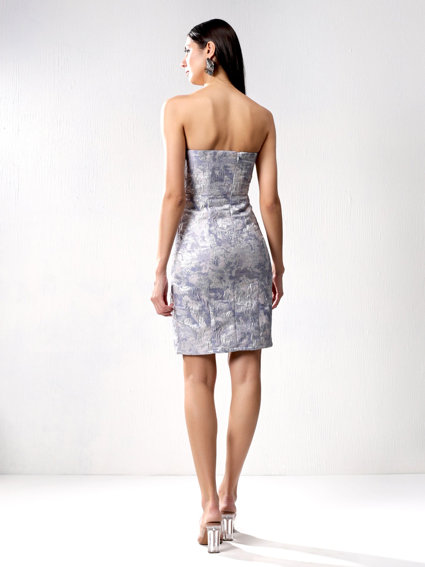 Sky Jacquard dress