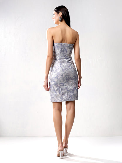 Sky Jacquard dress