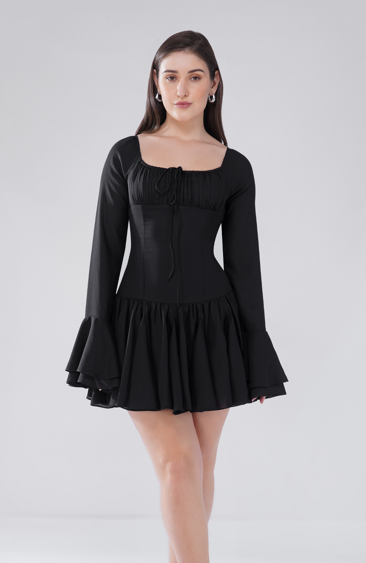 Drop waist panel dress