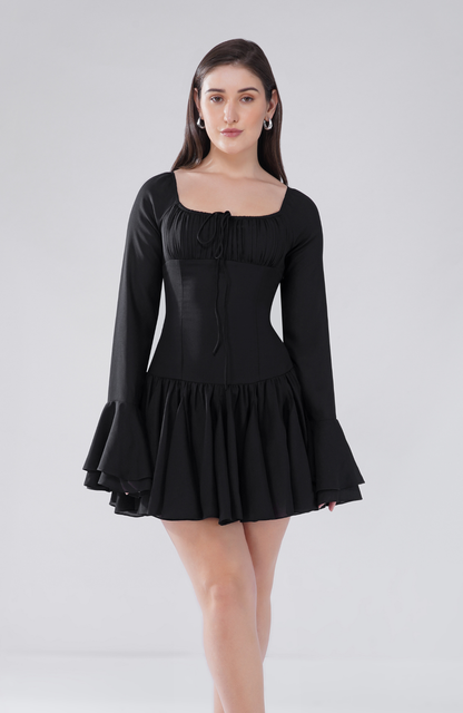 Drop waist panel dress