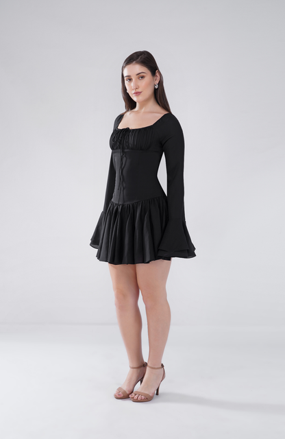 Drop waist panel dress