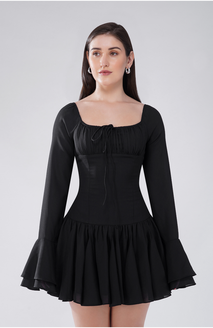 Drop waist panel dress