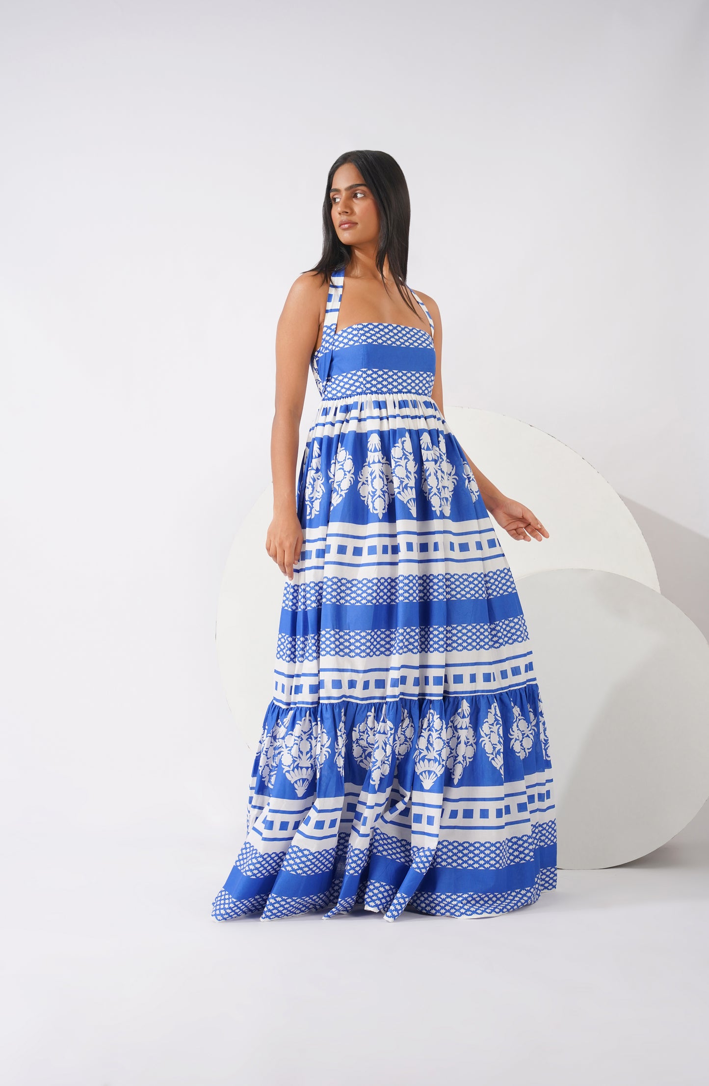 Indigo mosaic maxi