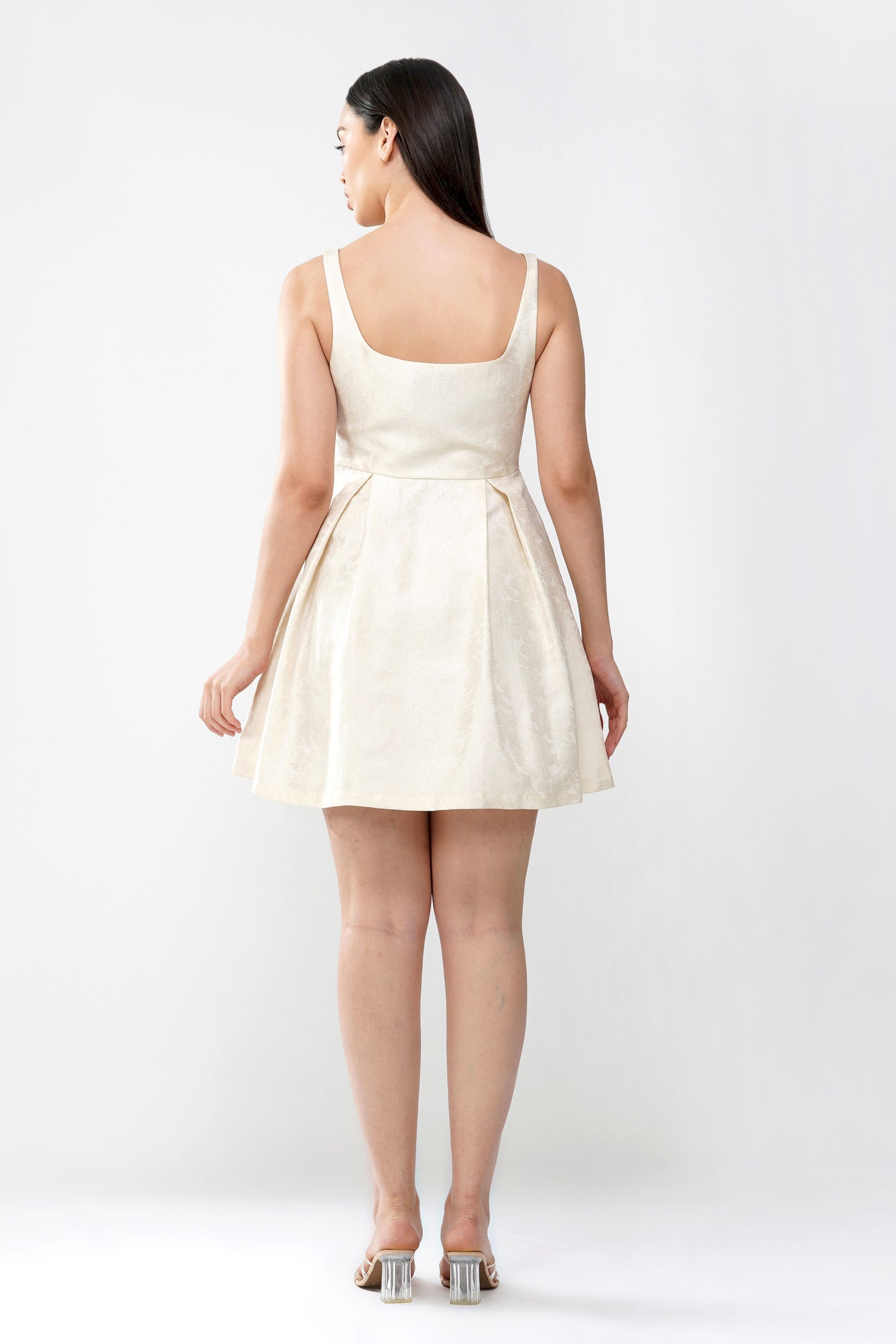 Jacquard pleated dress