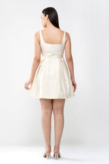 Jacquard pleated dress