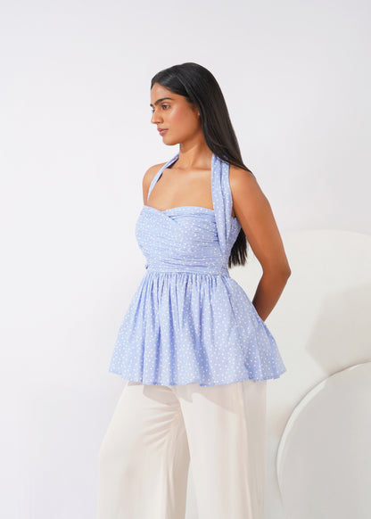 Dot drape top
