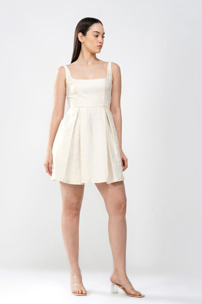 Jacquard pleated dress
