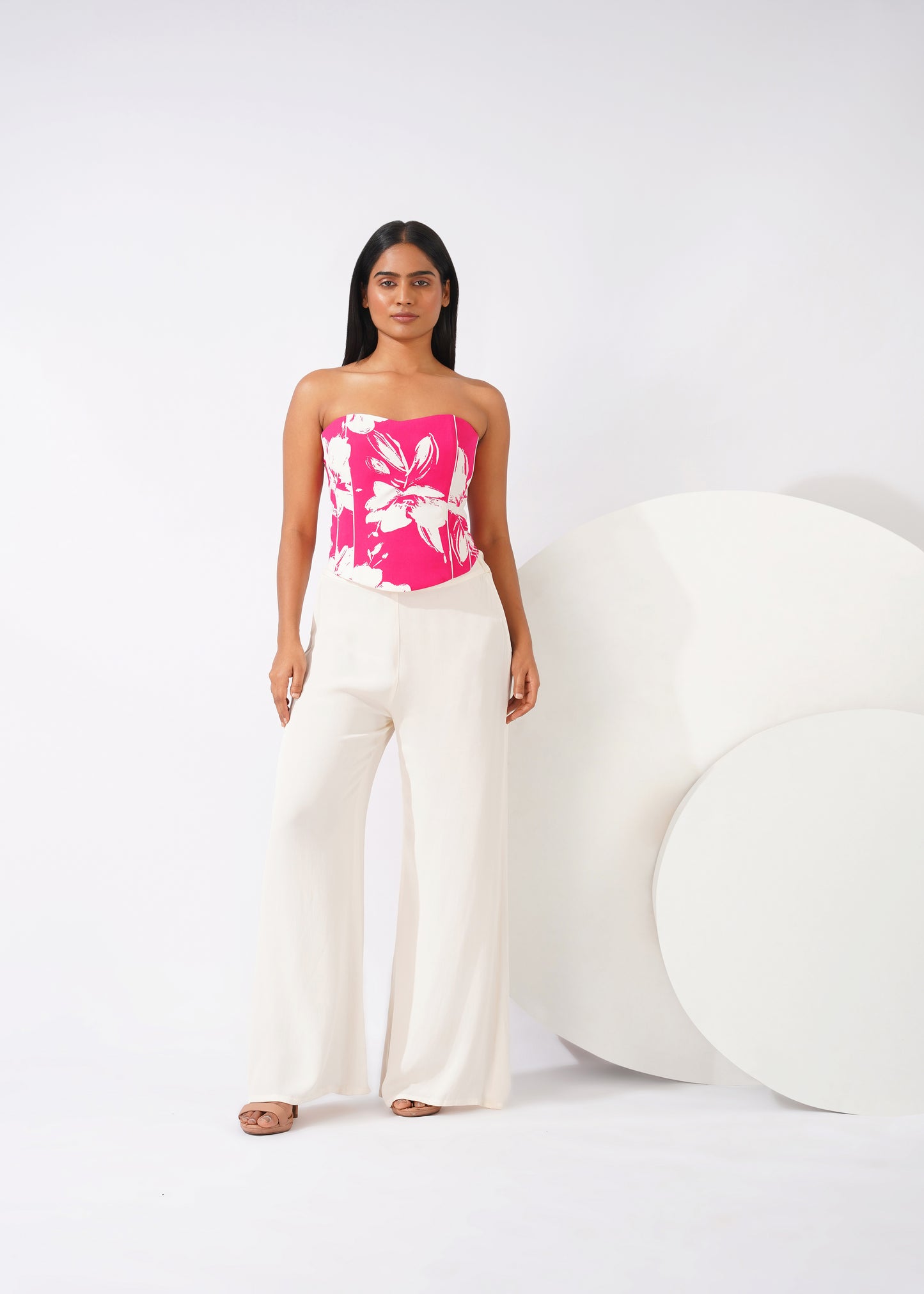 Blush bloom corset top