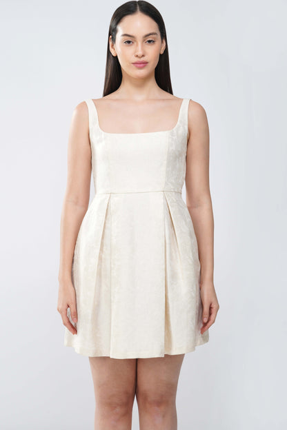 Jacquard pleated dress