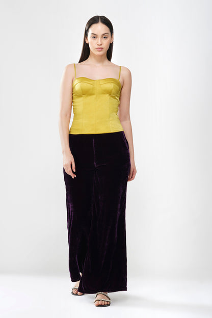 Olive Gold corset top