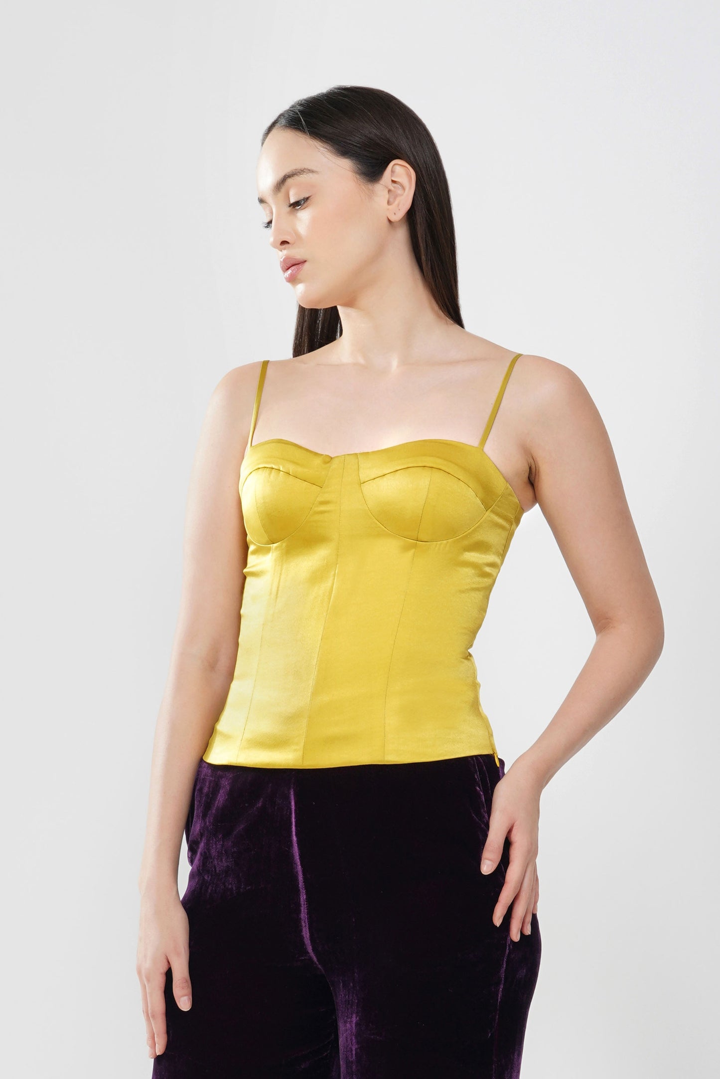 Olive Gold corset top
