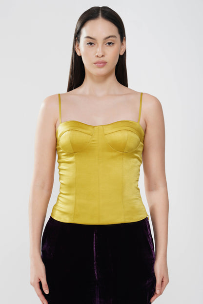 Olive Gold corset top