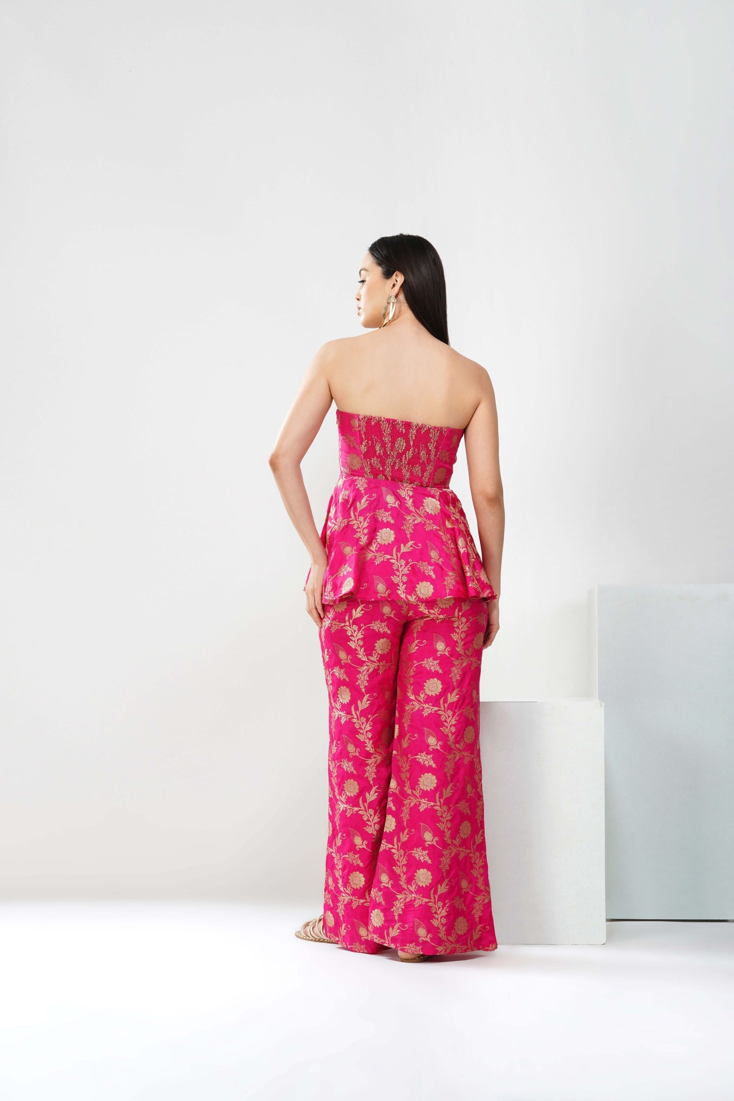 Brocade Peplum Top