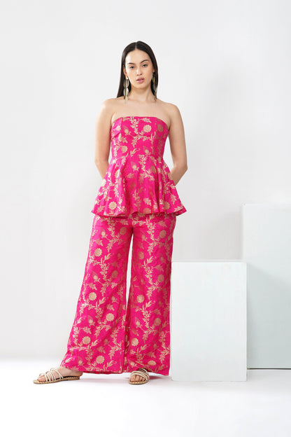 Brocade Peplum Top