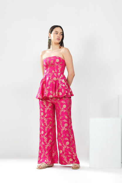 Brocade Peplum Top