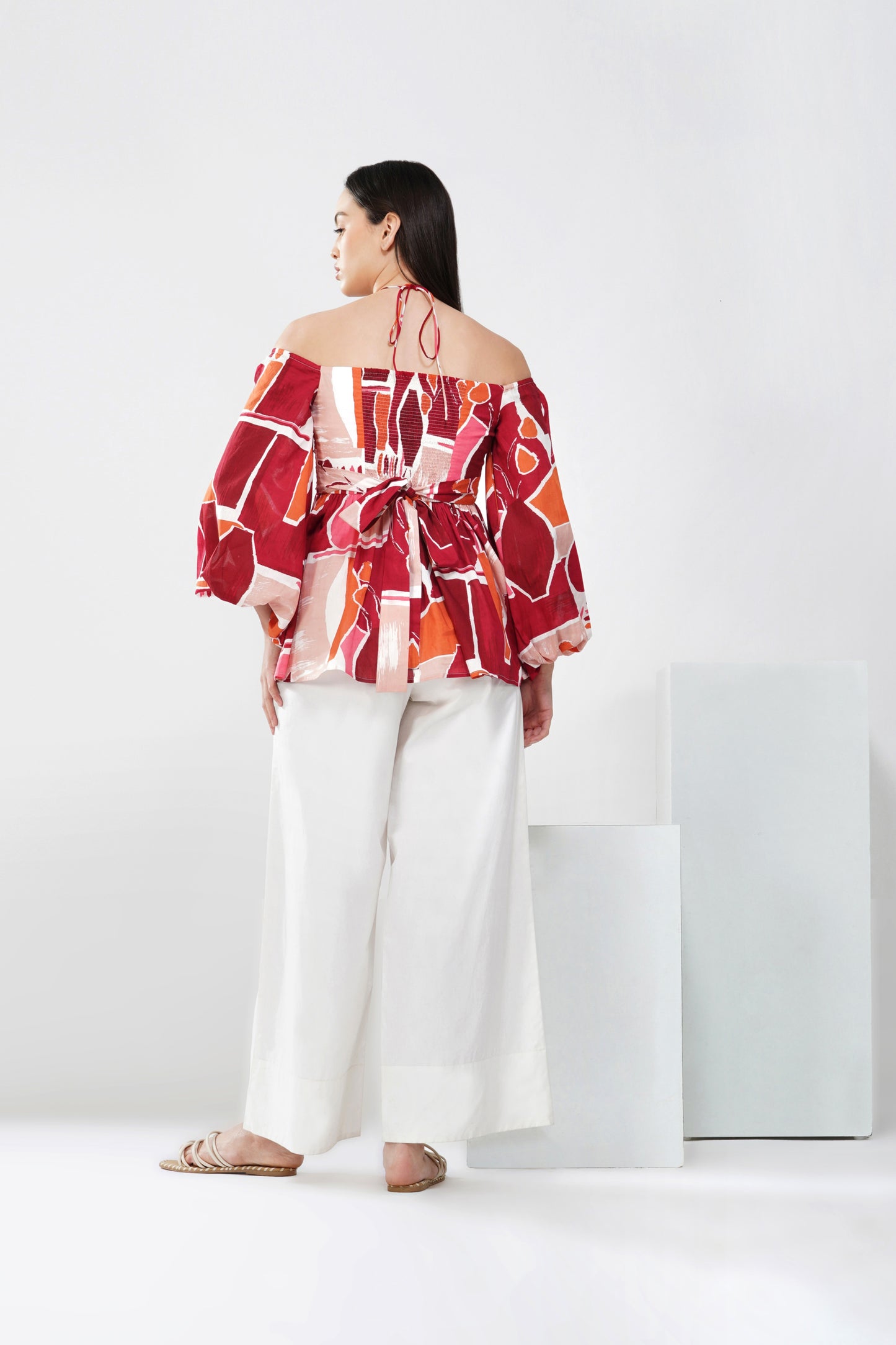 Off-Shoulder Printed top