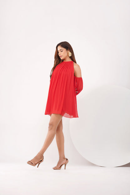 Crimson Flare dress