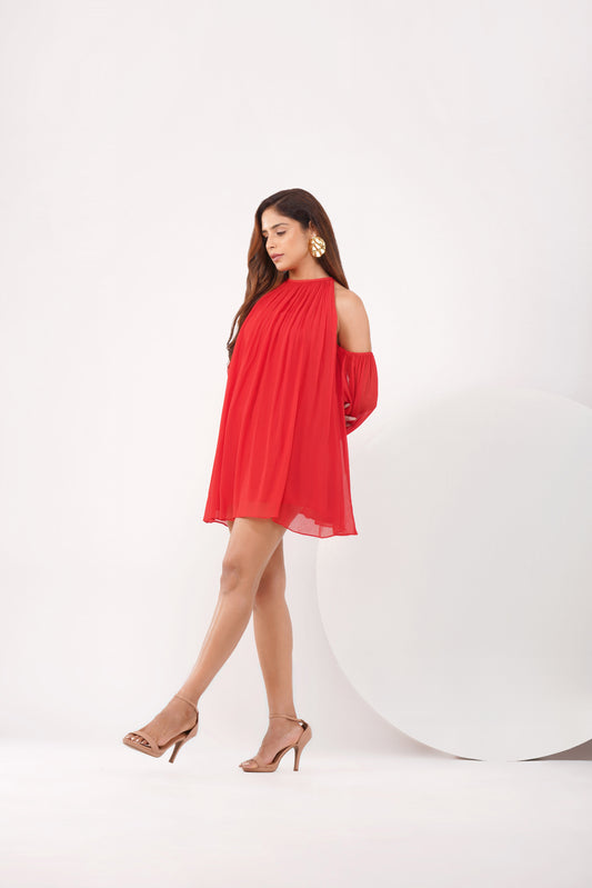 Crimson Flare dress