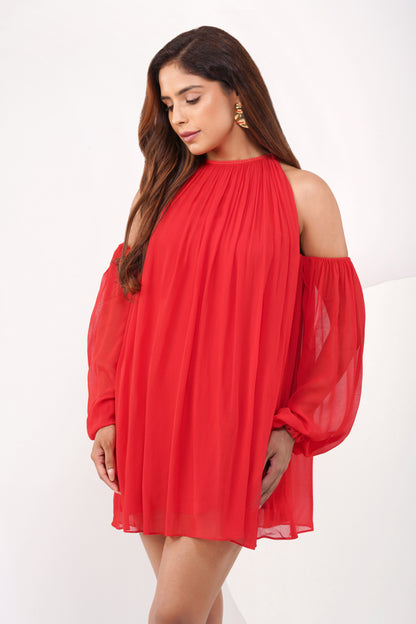 Crimson Flare dress