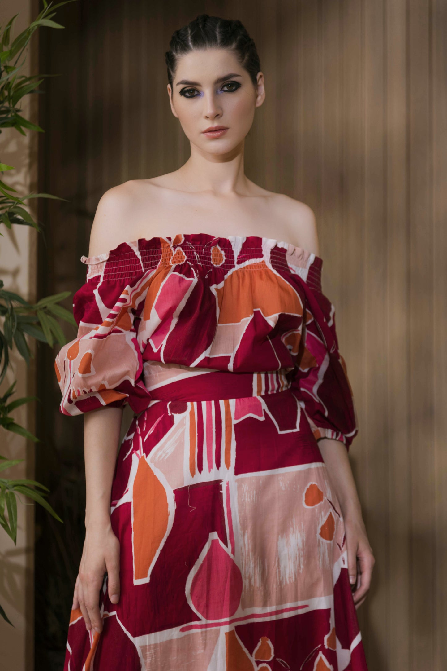 Off-Shoulder Tiered Maxi