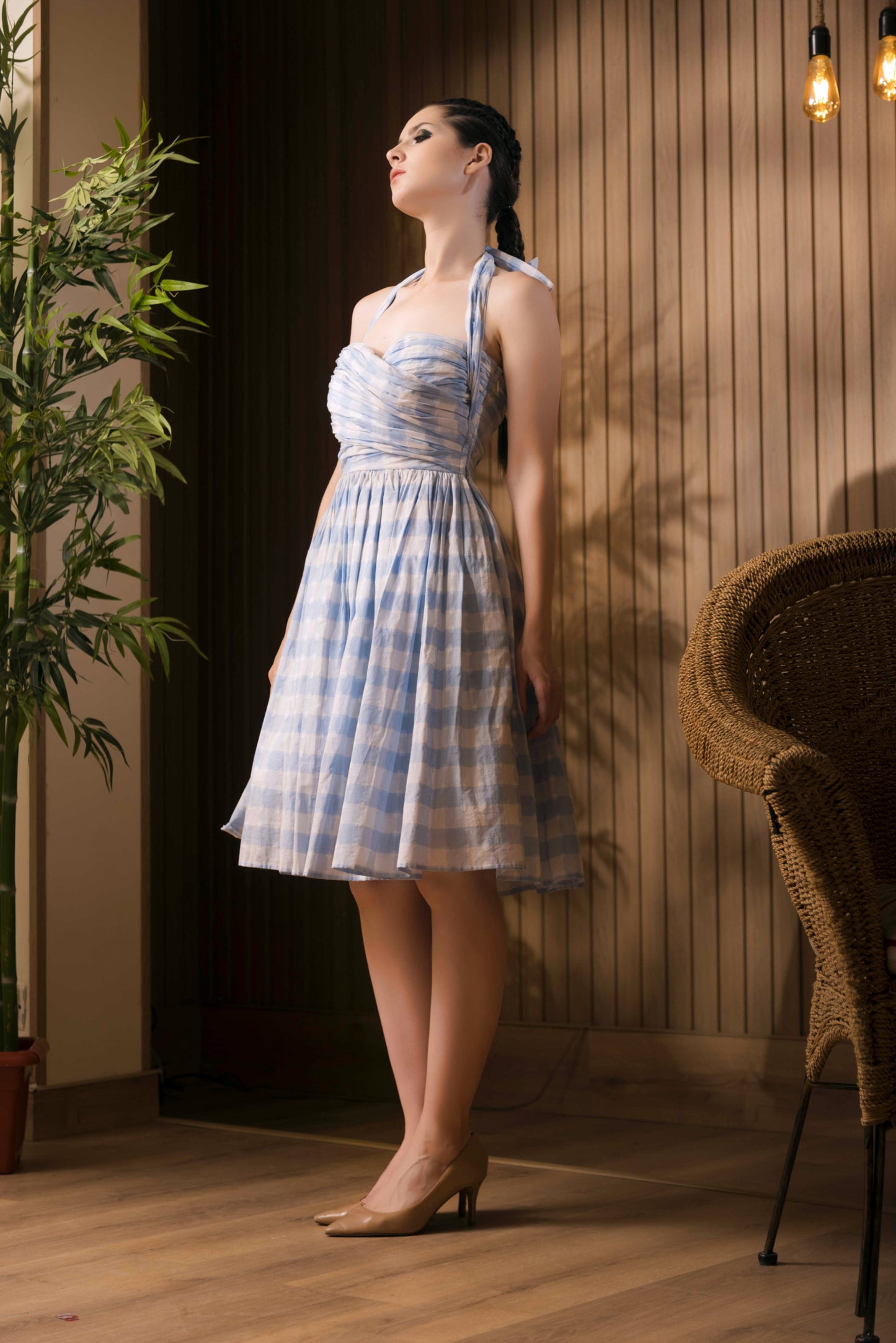Gingham Dobby Dress