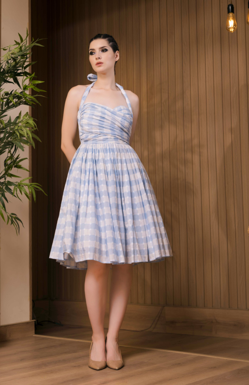 Gingham Dobby Dress