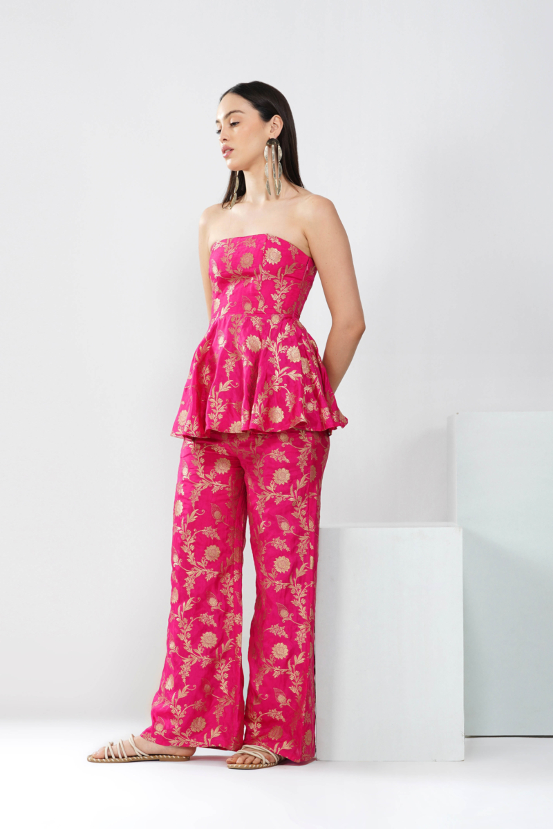 Brocade Peplum Top