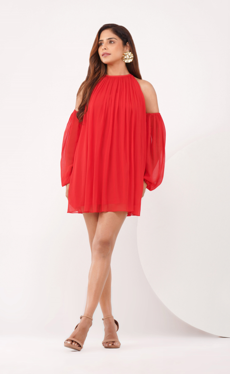 Crimson Flare dress